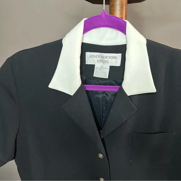 Vintage Jones New York Dress White Collar Button down - Picture 2 of 7